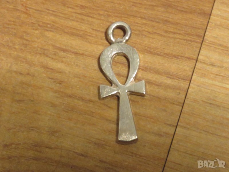 сребърен медальон, сребърно колие, сребърен кръст сребърен египетски кръст на вечноста  АНХК сребро, снимка 1