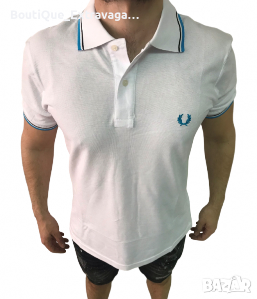 Мъжка тениска Fred Perry Polo White/Blue !!!, снимка 1