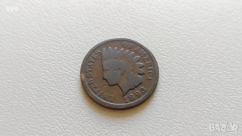 1 цент 1893 САЩ - Индианска глава, снимка 1