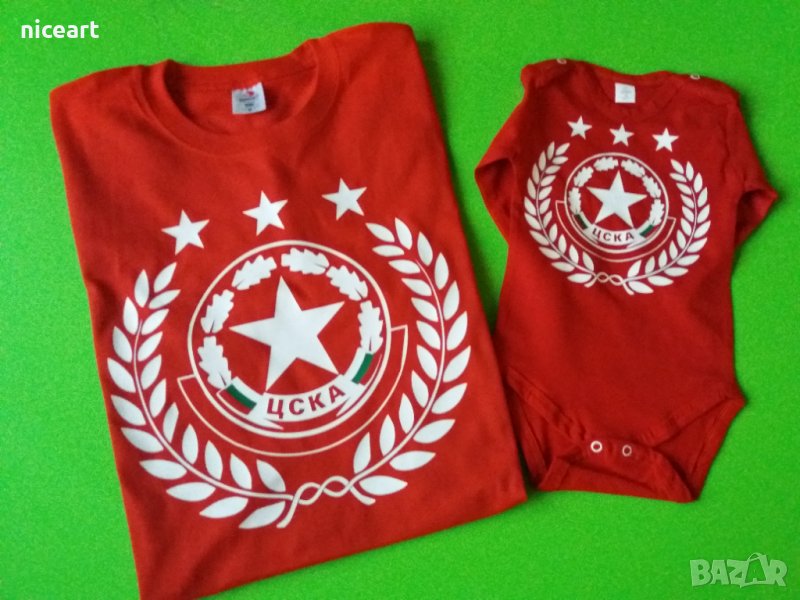 Тениска и боди ЦСКА за баща и бебе, снимка 1