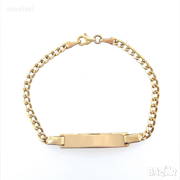 Златна детска гривна 3,84гр.16см. 14кр. проба:585 модел:22443-1, снимка 1