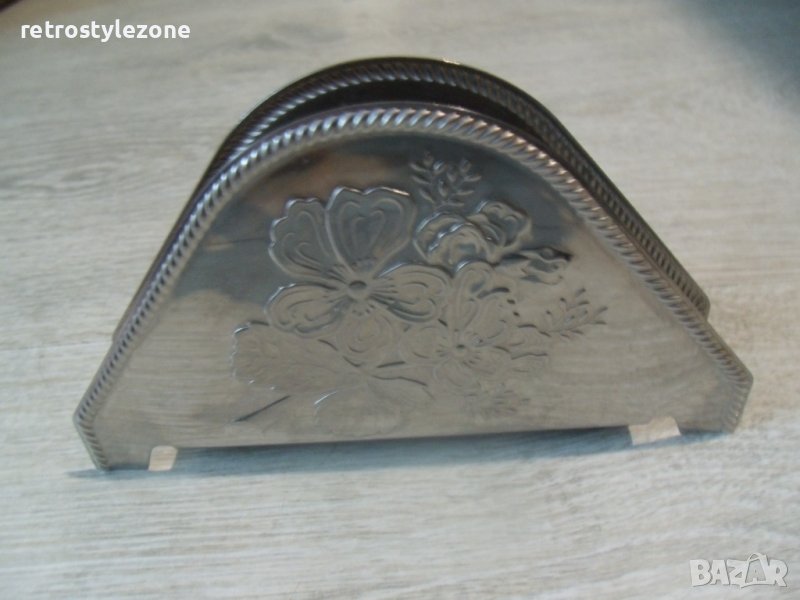 № 7157 стар метален салфетник   , снимка 1