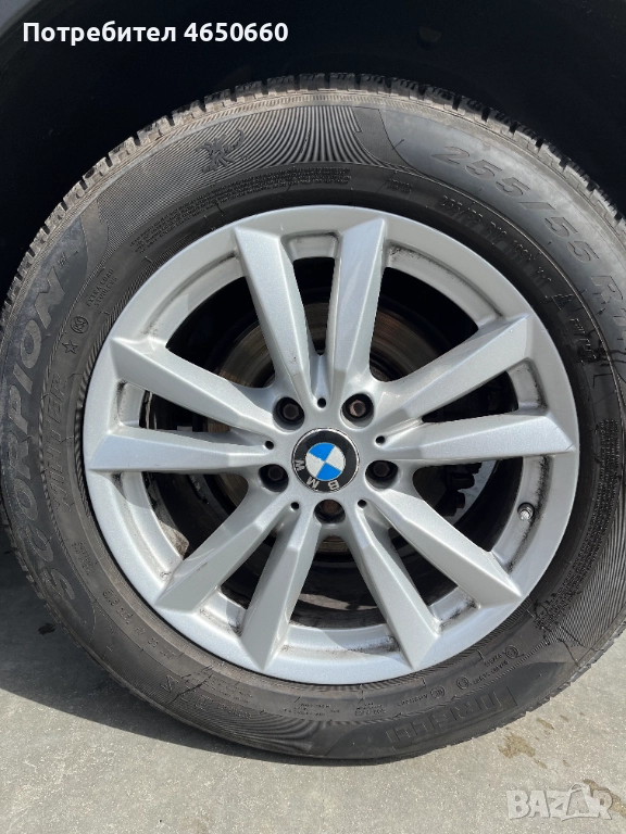 18 цолови алуминиеви джанти за БМВ Х5 със зимни гуми , снимка 1
