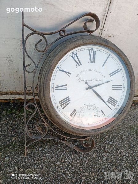 ГАРОВ Стар ретро винтидж арт старинен античен стил часовник за гара, снимка 1