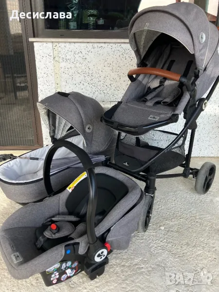 Lorelli Premium комбинирана количка 3в1 Crista black, снимка 1