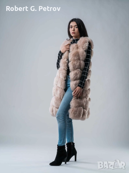 Дълъг дамски зимен елек, снимка 1
