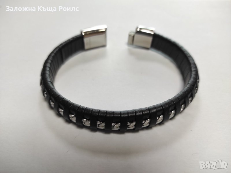 Гривна кожа/метал, снимка 1