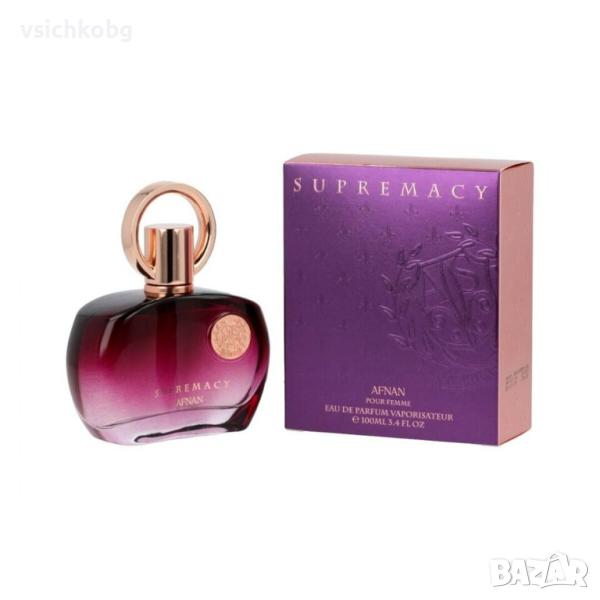 Луксозен aрабски парфюм Supremacy Pour Femme Purple от AFNAN 100 мл Плодови и цитрусови нотки , муск, снимка 1
