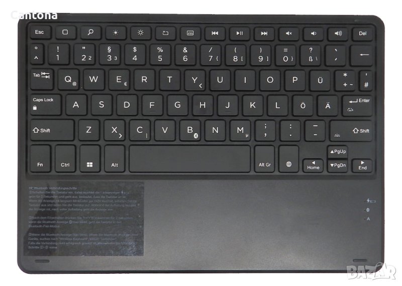 Безжична Bluetooth клавиатура с 7 цветна подсветка, акумулаторна батерия, метална основа, снимка 1