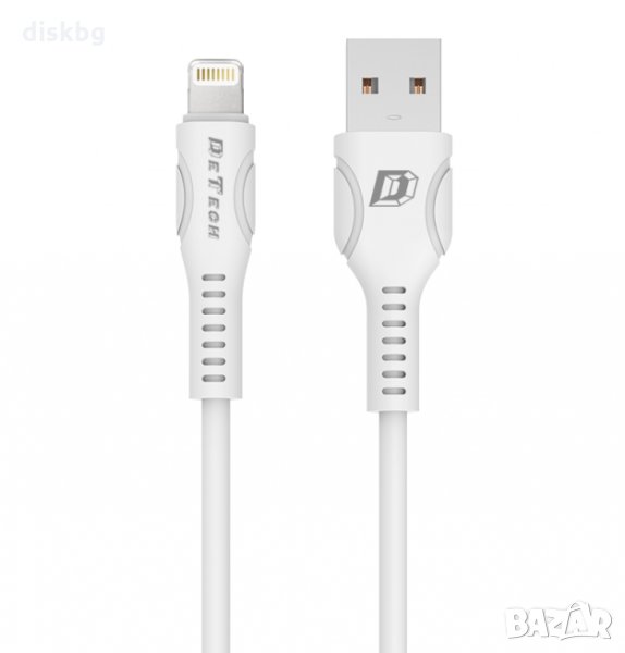 Нов кабел за данни Lightning iPhone 5/6/7/8... DeTech, 2A, снимка 1