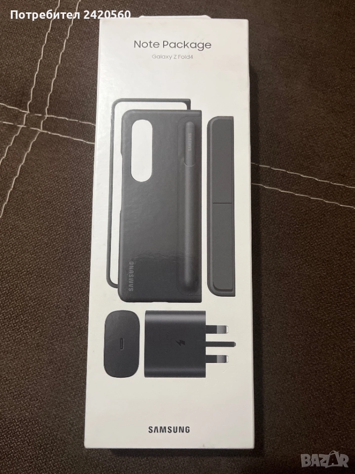 Предпазен калъф Samsung Note Package за Galaxy Z Fold4, Black, снимка 1