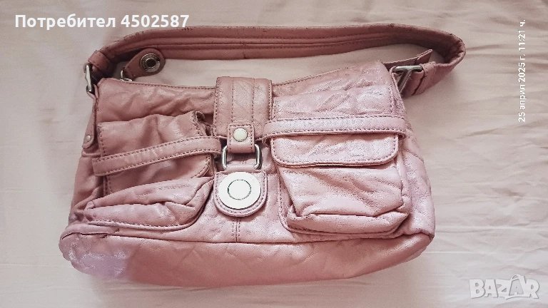 ОРИГИНАЛНА розова чанта Calvin Klein, снимка 1