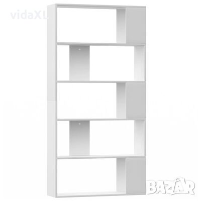 vidaXL Библиотека/разделител за стая, бяла, 80x24x159 см, ПДЧ（SKU:800099, снимка 1