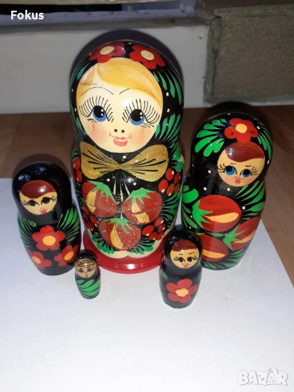 Матрьошка руска дарвена кукла 5 в 1, снимка 1