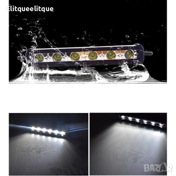 Външен прожектор със шест LED крушки за автомобили и мотоциклети 36 W LED BAR1, снимка 1