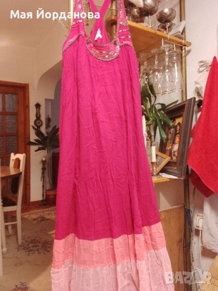 Лятна рокля на модна къща    MONSOON-Лондон,от фин памук, размер L, цена 33 лв., снимка 1