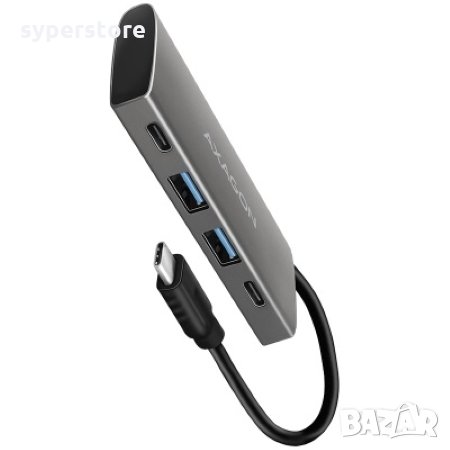 USB Хъб Type C USB3.2 Axagon HMC-4G2 - 2 USB Type C Порта и 2 USB3.0/2.0 Метален Разклонител, снимка 1