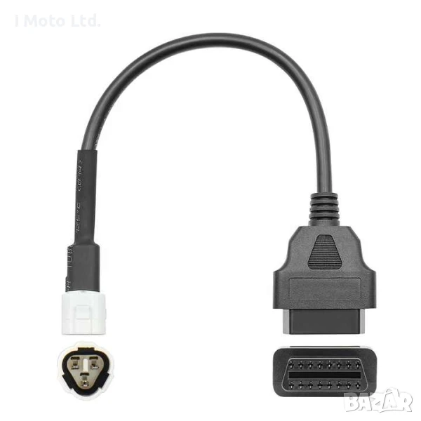 3-Pin към OBD2 16-Pin Адаптер за Yamaha Мотоциклети, снимка 1