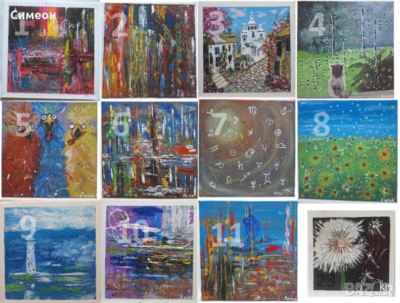 Картини акрил, различни размери, авторски и копия, снимка 1