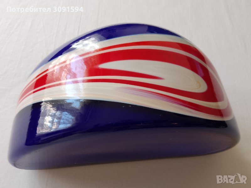   Ваза многоцветно двупластово стъкло   стъкло , снимка 1