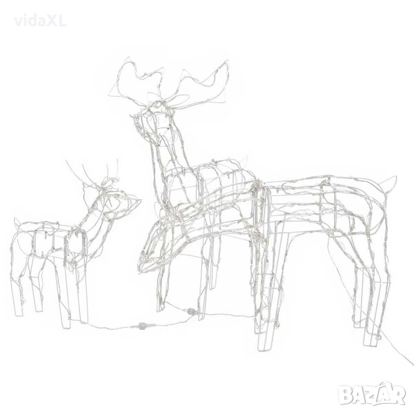 vidaXL Коледна украса, 3 светещи елена, 229 LED лампи(SKU:51011), снимка 1