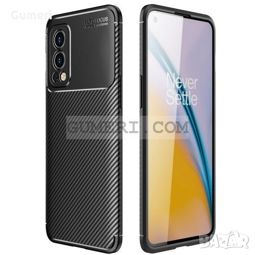 OnePlus Nord 2 5G - Противоударен Силиконов Гръб - Карбон, снимка 1
