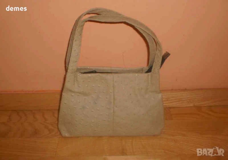 Дамска чанта от кожа на щраус, снимка 1