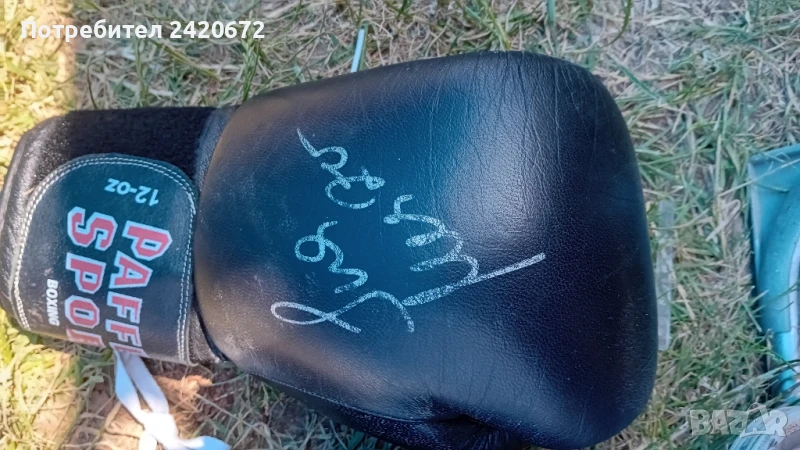 боксови  ръкавици с автограф на боксьора, снимка 1