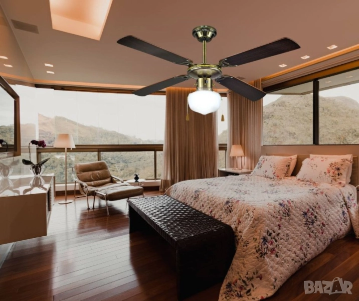 Вентилатор 42''  таванен, 60W осветление, 1бр крушки, снимка 1