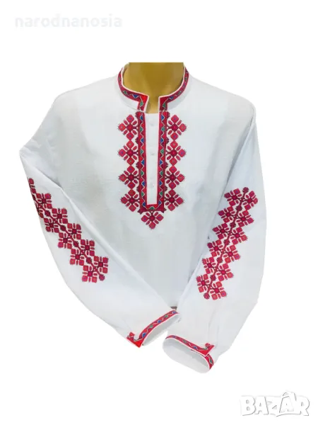 МЪЖКА РИЗА С БРОДИРАНА ШЕВИЦА - Модел 4, снимка 1