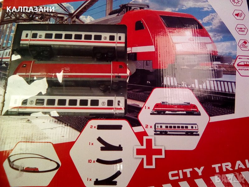 Dickie toys city влак с релси и два вагона 203563900, снимка 1