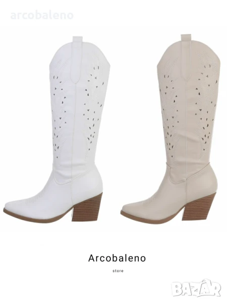 Дамски уестърн и байкърски ботуши, 2цвята , снимка 1