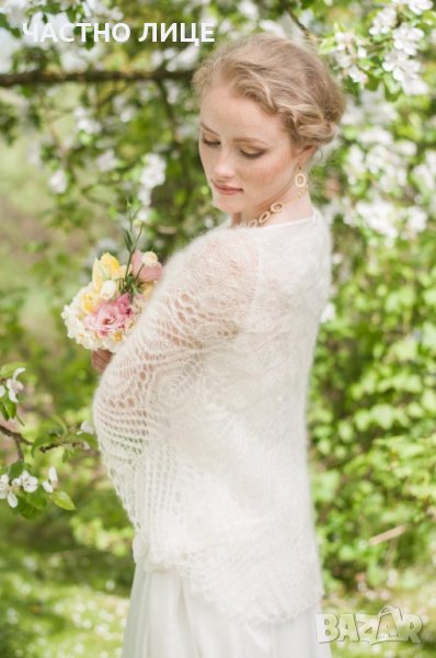 Сватбени Шалове Елегантни Дамски Шалове Бял шал Бели Шалове, снимка 1