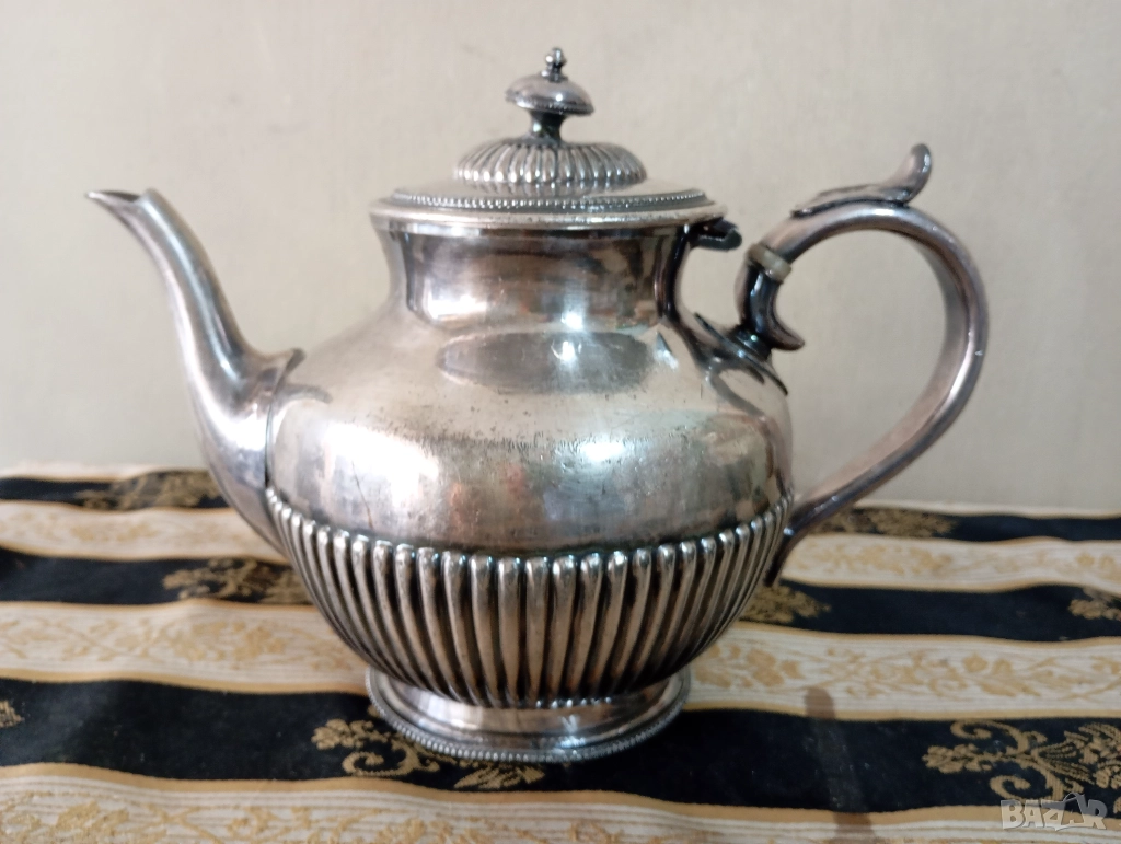 Стара посребрена кана за кафе,чай, снимка 1