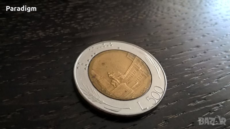 Монета - Италия - 500 лири | 1987г., снимка 1