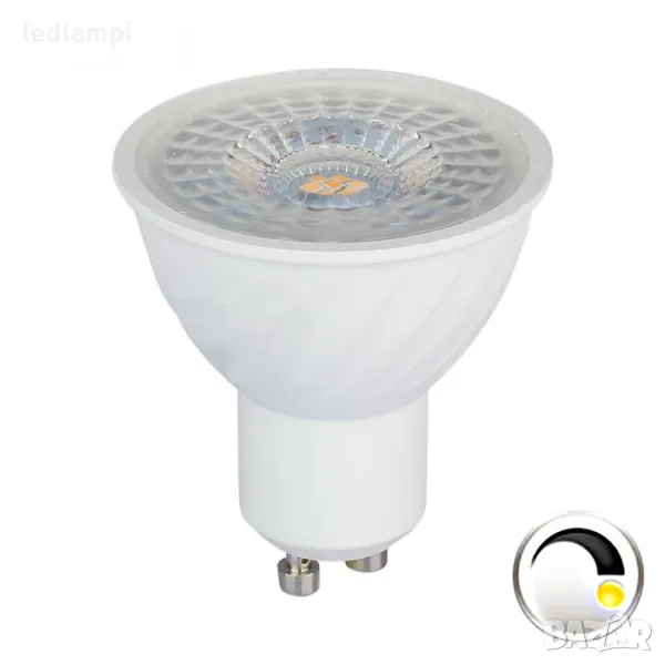 LED лампа 6W GU10 Топло Бяла Светлина - Димируема, снимка 1