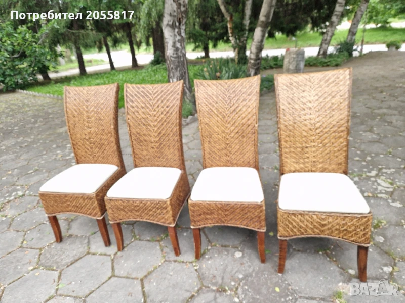 Столове ратан #естествена кожа , снимка 1