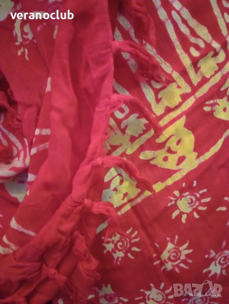 100% памук Парео Червено България 160 на 115 см, снимка 1