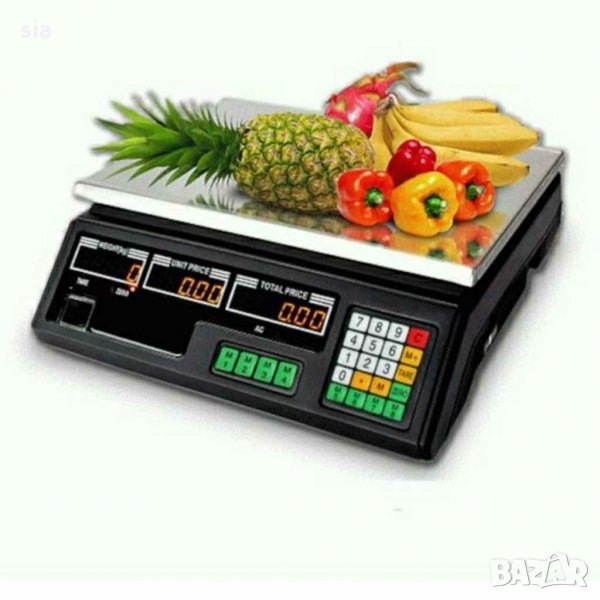 Електронна везна до 40 кг светеща и ценообразуваща, снимка 1