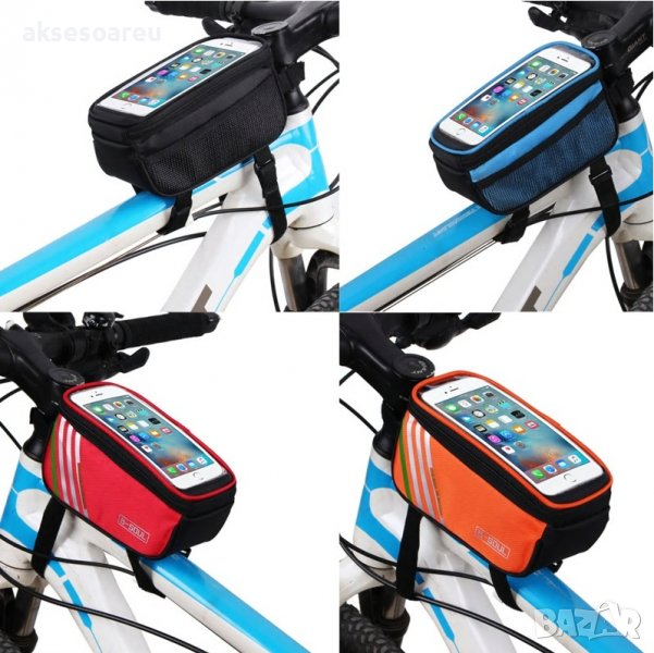 Велосипедна чанта за предна тръба за колело Аксесоари за колоездене Водоустойчив сензорен екран MTB , снимка 1