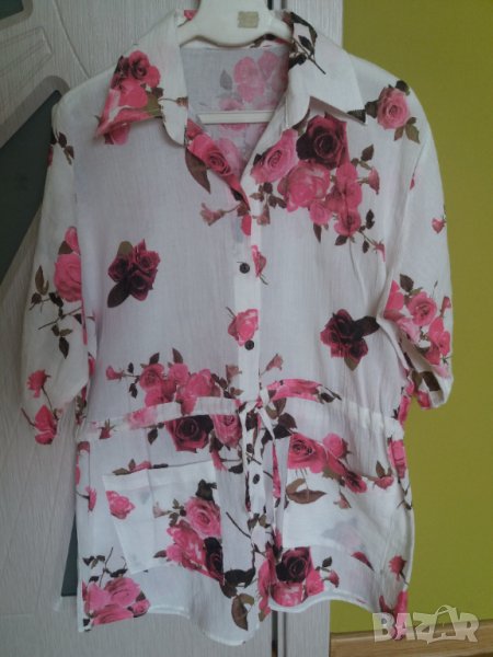 Дамска нова лятна блуза риза XL - 2XL памук, снимка 1