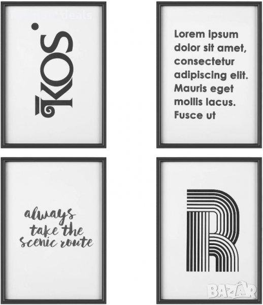 4 броя рамки стойки с постери за снимки картини Декорация на стая стена , снимка 1