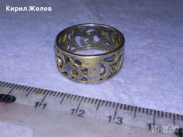 Старинен ФЛОРАЛЕН СРЕБЪРЕН РЕТРО ПРЪСТЕН ВИСОКА ПРОБА СРЕБРО АЖУРНА РЪЧНА МАЙСТОРСКА ИЗРАБОТКА 40621, снимка 7 - Антикварни и старинни предмети - 42644101