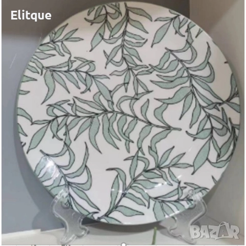 Порцеланова чиния с пластмасова поставка 26см, Листа 1