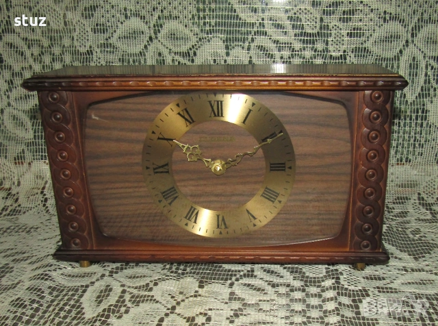 Немски настолен часовник Dugena, снимка 3 - Антикварни и старинни предмети - 54210887