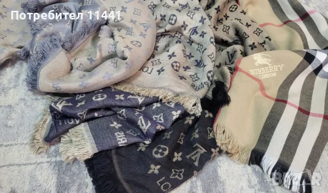 Шал LV и Burberry