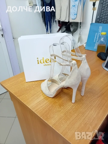 Дам.сандали м 2858 бежов велур , снимка 3 - Сандали - 53898523