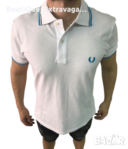 Мъжка тениска Fred Perry Polo White/Blue !!!, снимка 1