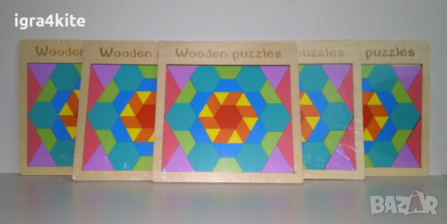 Нов по-голям модел дървена мозайка Цвете в рамка / качество, снимка 2 - Образователни игри - 36571293