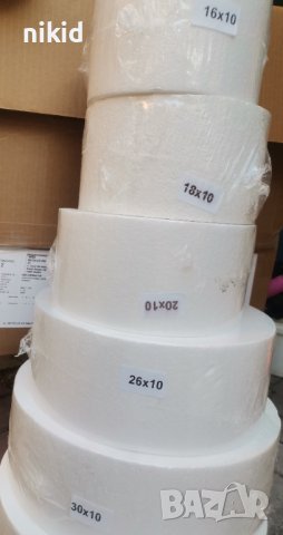 Основа основи за торта стиропор стиропорени макет етажи макети кръг дъми бутафорна бутафорни, снимка 2 - Други - 37961513